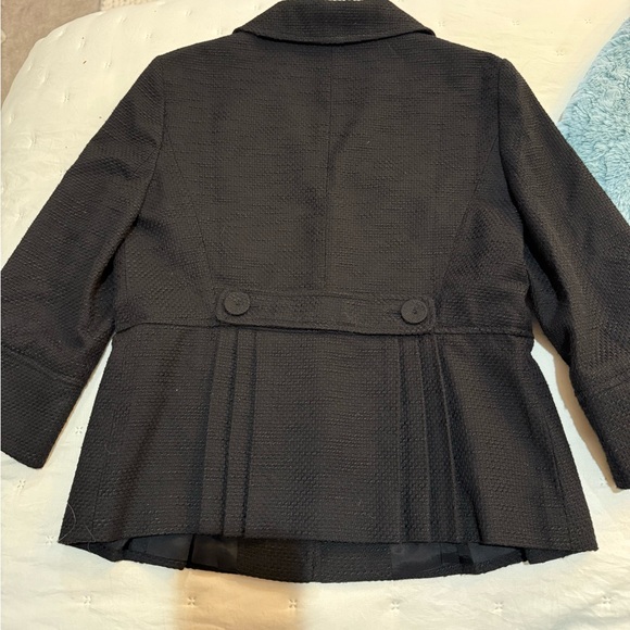 Ann Taylor Loft Petites Black Peplum Tweed Jacket Size 8P - Picture 2 of 7